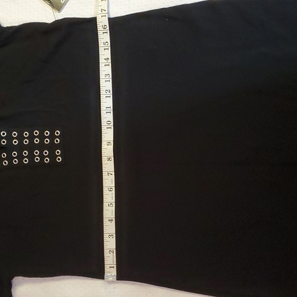 EXPRESS Womens Black Long Sleeve Tunic Shift Dress-Grommets Detail-NWT-Sz XS - Picture 14 of 16